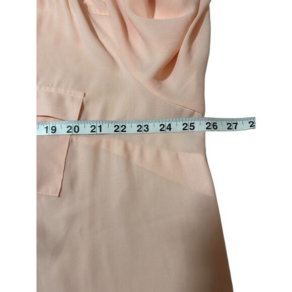 Torrid Top Womens Size 1 Peachy Pink Harper Georgette Pullover 3/4 Sleeve Blouse - Picture 12 of 14